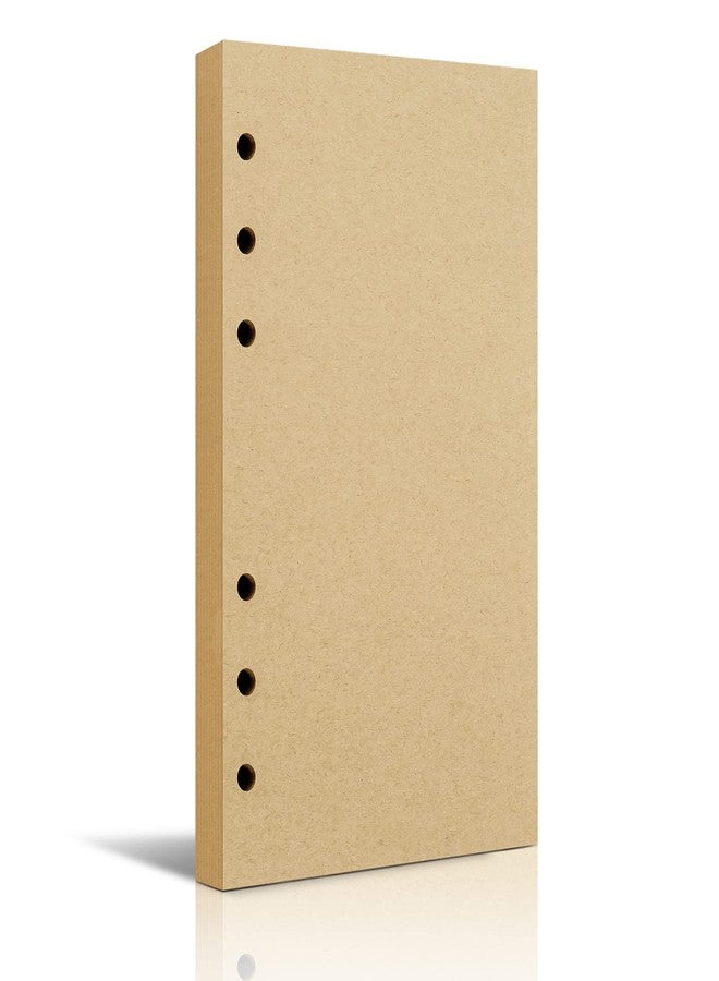 Tofun A6 Blank Vintage Refillable Paper, Retro A6 Binder Refills Paper for 6-Ring Binders Planner Traveller Journal Notebook Dairy, Blank Filler Paper, 80 Sheets 160 Pages, Blank - Image 1