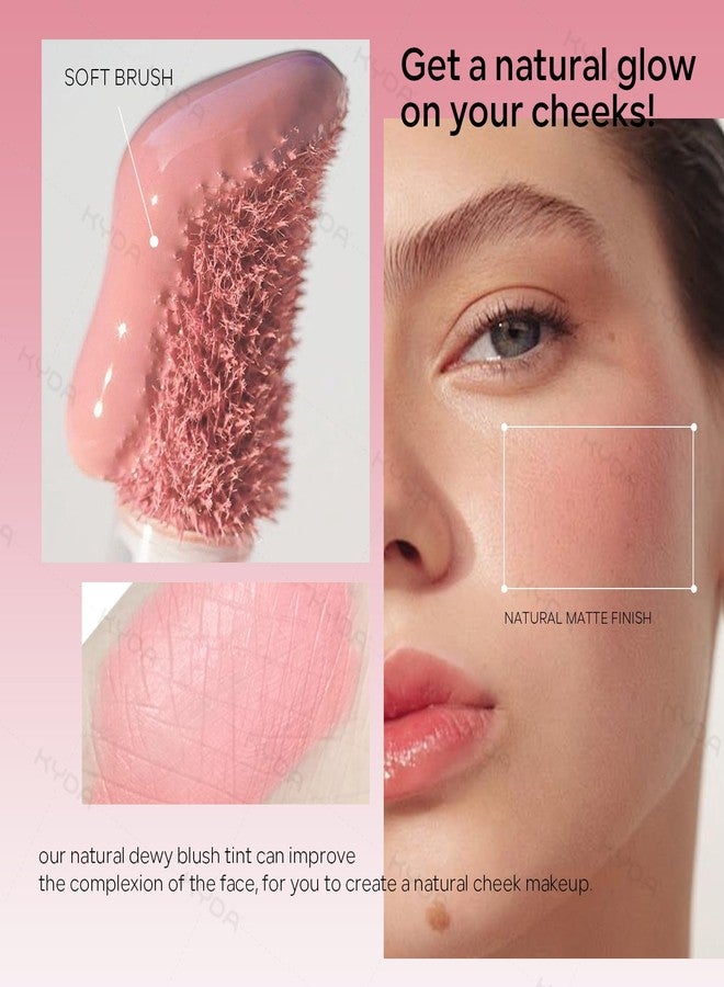 KYDA Liquid Blush, Matte Tinted for Cheeks, Lasting Dewy Finish, High Pigment Soft Creamy Blush, Blendable Lightweight Cover-Nude Pink - Image 3