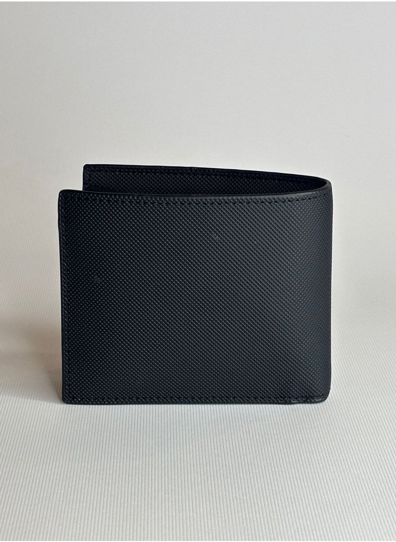 LACOSTE - Lacoste Men's Classic Leather Wallet & Belt Set-Black - Image 1
