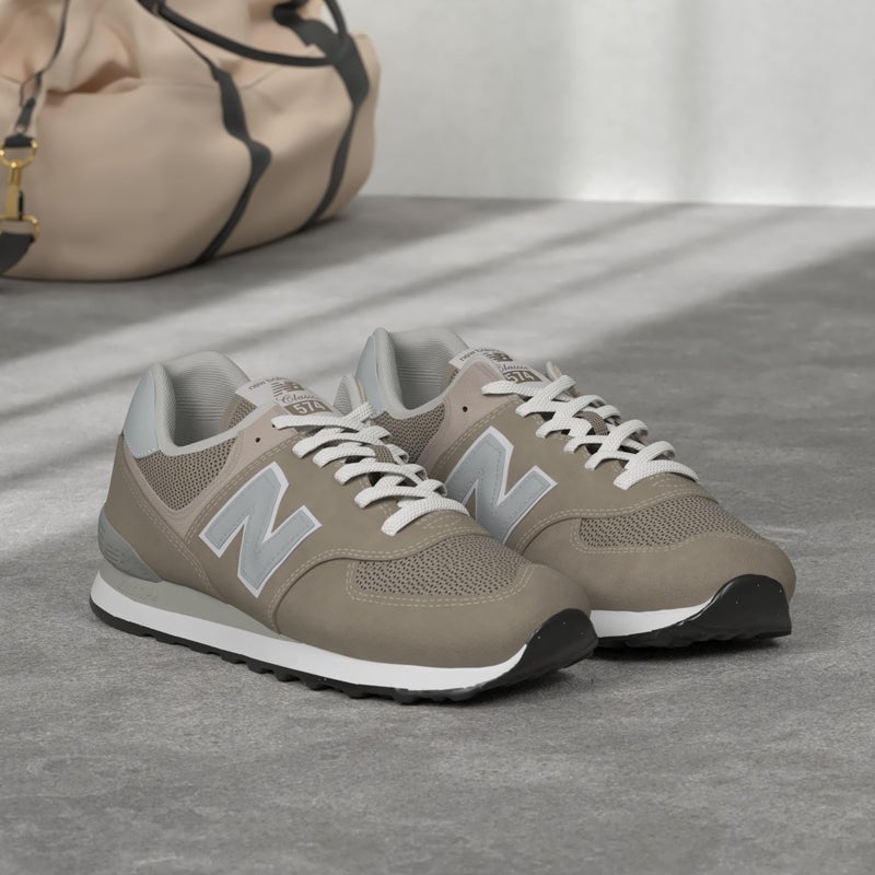 New Balance Women's 574 Core Sneaker, Grey/White, 8.5 - Image 2