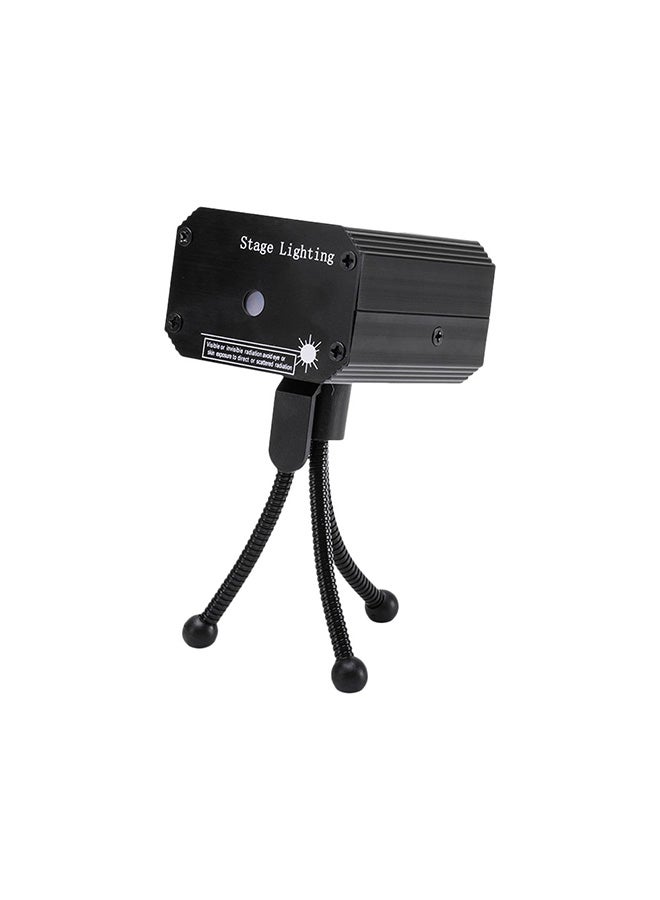 Loquat LED Party Lights Projector Stage Lights Mini Auto Flash RGB Sound Activated Black 15cm - Image 1