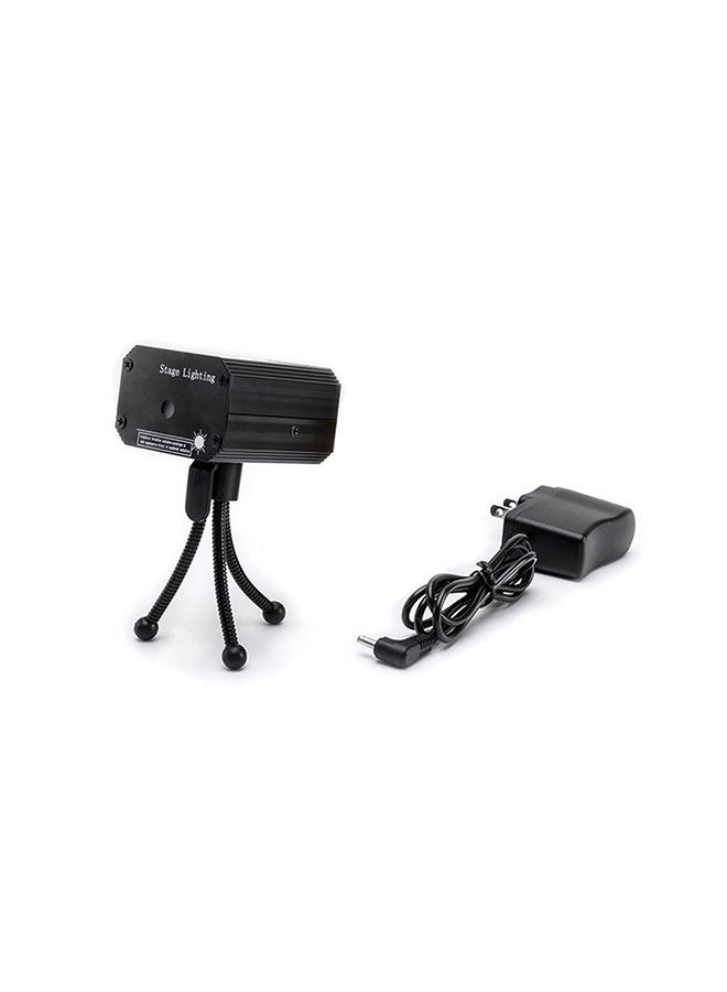 Loquat LED Party Lights Projector Stage Lights Mini Auto Flash RGB Sound Activated Black 15cm - Image 2