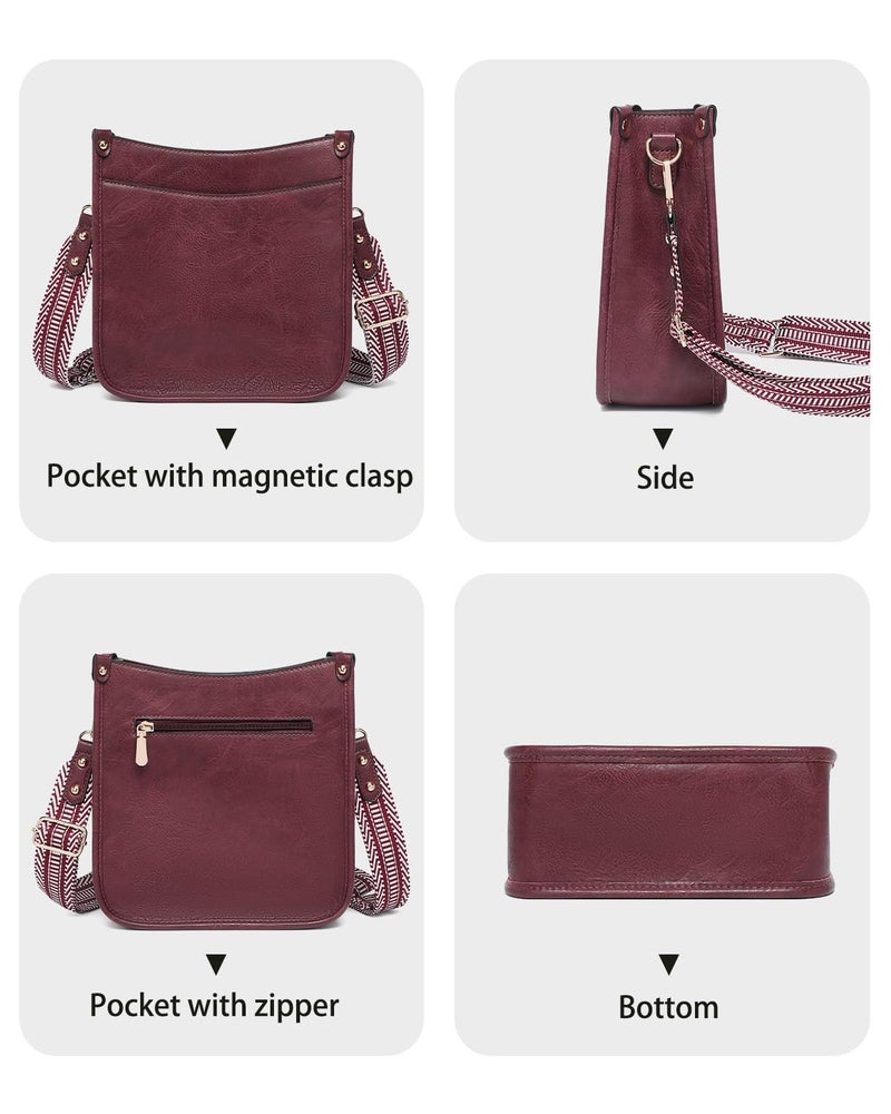BAVERGE Purses For Women 3Pcs  Crossbody Bags Set Large Leather Purse Shoulder Handbags With Wallet Adjustable Straps For Ladies Tote - Image 3