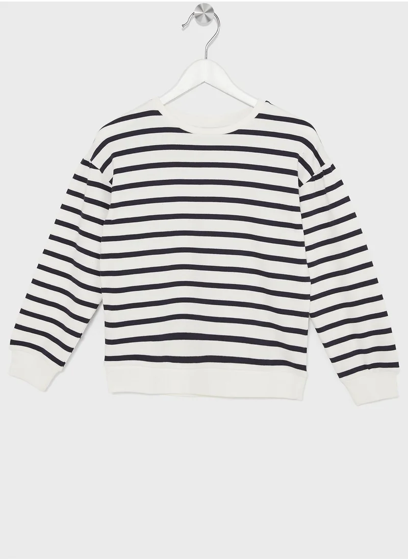 MANGO Kids Striped Sweatshirt