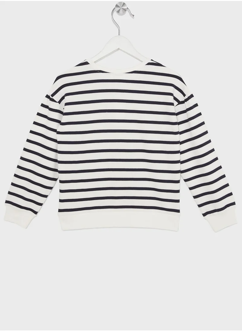 MANGO Kids Striped Sweatshirt