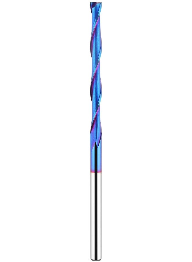 EANOSIC Extra Long 4 Inch Upcut Spiral Router Bit 1/4 Inch Shank, 1/4 Inch Cutting Diameter, Solid Carbide with NACO Coating CNC Router Bits End Mill for Wood Cut, Trimming, Carving - Image 1