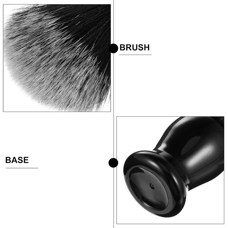 قطعتان فرشاة لحية من النايلون باللونين الأسود والأبيض للرجال، لتشذيب وتشكيل جميع أنواع اللحى - Image 3