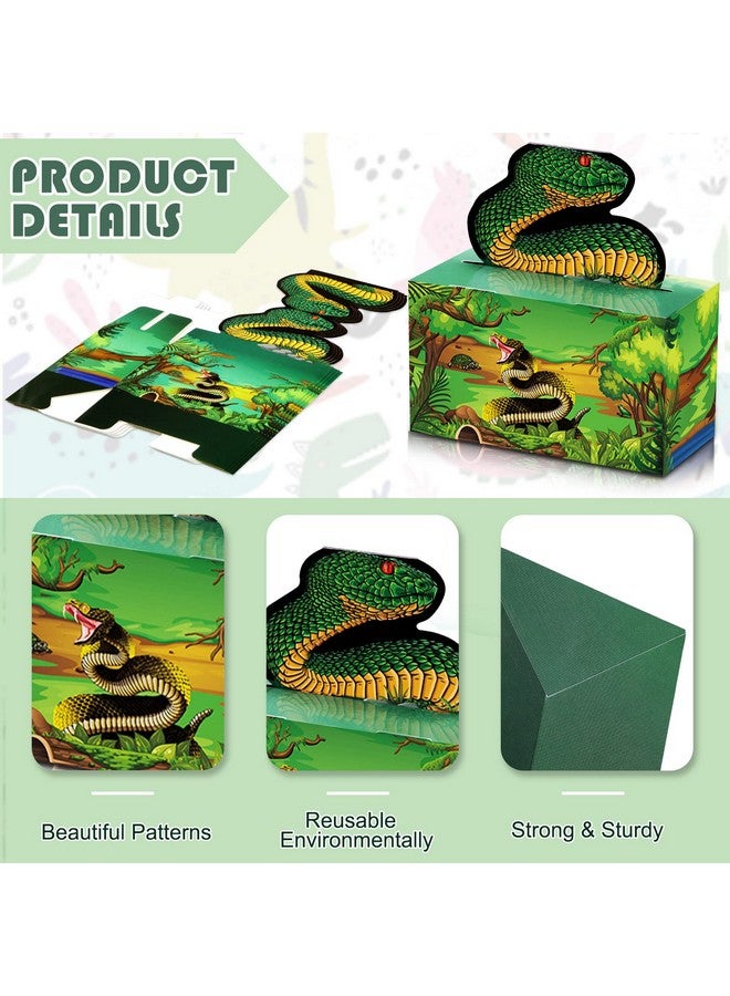 Nezyo 24 Pcs Reptile Lizard Snake Party Supplies Birthday Favors Frog Crocodile Favor Boxes For Jungle Baby Shower Birthday 4.7 X 2.4 5.1 Inch - Image 4