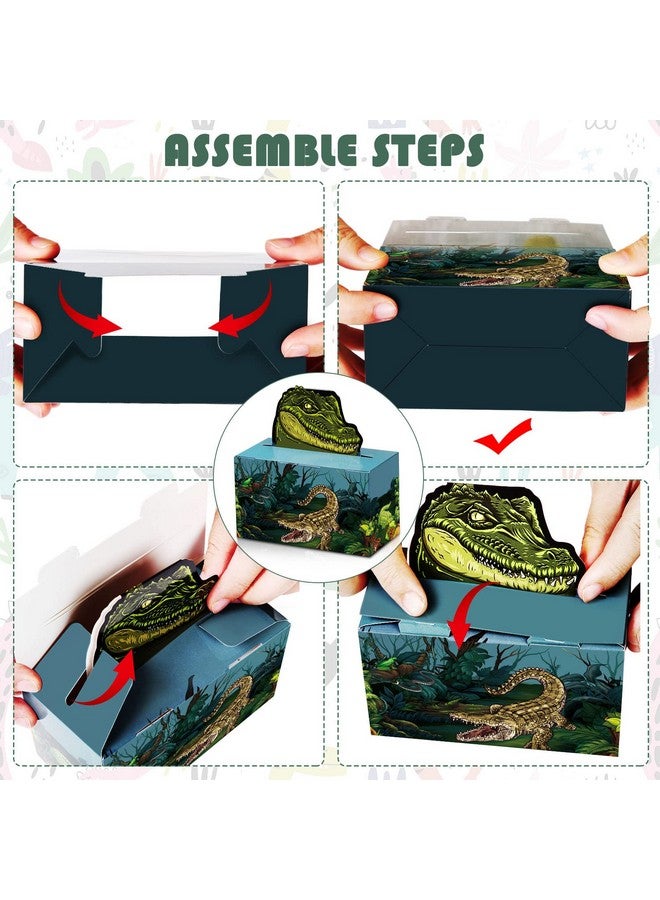 Nezyo 24 Pcs Reptile Lizard Snake Party Supplies Birthday Favors Frog Crocodile Favor Boxes For Jungle Baby Shower Birthday 4.7 X 2.4 5.1 Inch - Image 5