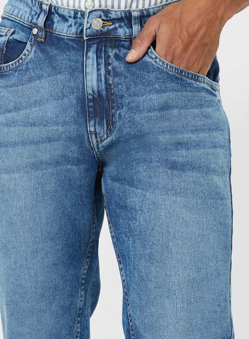 Seventy Five Washed Pocket Jeans