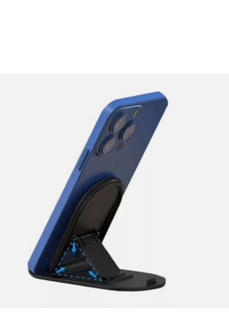Mini Desktop Cell Phone Holder 4-Level Adjustable Stand, Innovative Design Mobile Phone Clip for Foldable Business Cards - Image 2