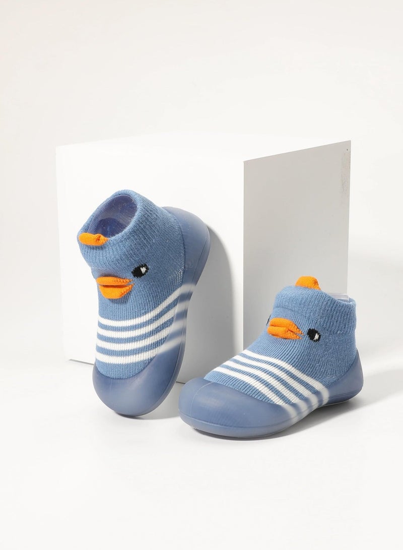 DOOKOO Baby Toddler Sock Shoes, Infant Soft Rubber Sole Shoes, Breathable Cotton First Walking Shoes, Anti Slip for Kids Baby Girls Boys - Image 1