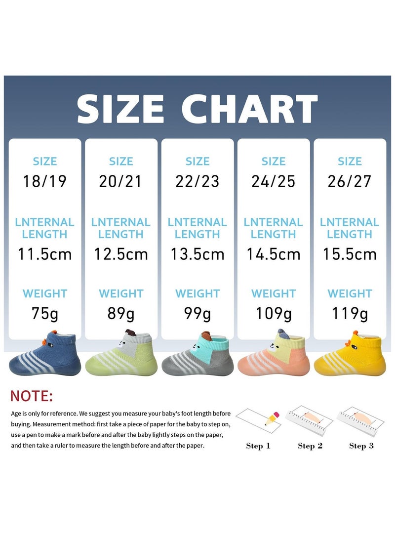 DOOKOO Baby Toddler Sock Shoes, Infant Soft Rubber Sole Shoes, Breathable Cotton First Walking Shoes, Anti Slip for Kids Baby Girls Boys - Image 2
