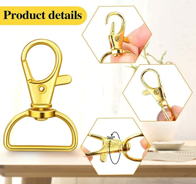 DIY Crafts Keychain Bulk with Key Chain Swivel Hook D Rings and Slide Buckles for Handbag Purse Hardware Crafts (Combo Pack 24 Pcs, Combo Assorted Kit) - Image 3