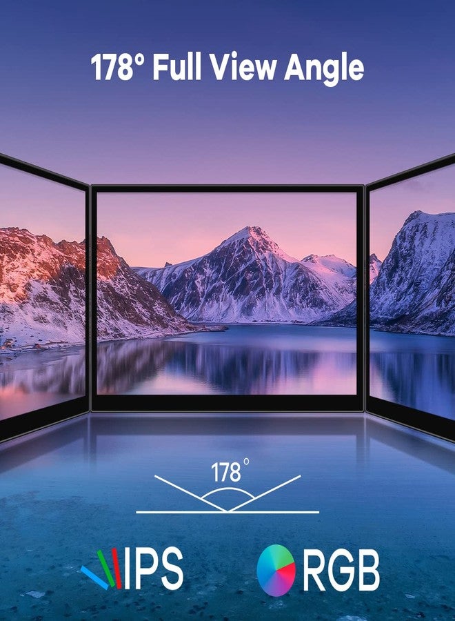 Hosyond شاشة Hosyond IPS LCD تعمل باللمس السعوي مقاس 10.1 بوصة، مزودة بمنفذ HDMI، شاشة محمولة بدقة 1024×600، مكبرات صوت مزدوجة مدمجة، متوافقة مع Raspberry Pi 4 و3 و2 Zero B+ وModel B وXbox وPS4 وWindows 7/8/10 - Image 4