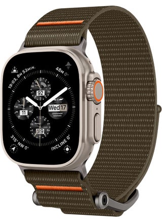 DuraPro Flex Ultra Band لساعة Apple Watch Ultra 2 / Ultra (49 مم) / ساعة Apple 45 مم / 44 مم / 42 مم (السلسلة 9/8/SE2/7/6/SE/5/4/4/3/2/1) منفردة قابلة للتعديل حلقة حزام من النايلون - كاكي - pzsku/Z3B97B7BA3A5CDBF781A0Z/45/_/1697012072/35eecbc6-750a-47aa-a146-1cb015d08bea
