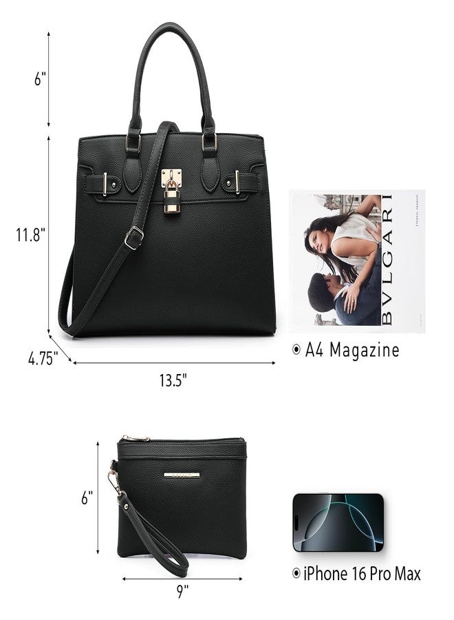 Dasein Women Handbags and Purses Ladies Shoulder Bag Top Handle Satchel Tote Work Bag with Wallet - Image 4