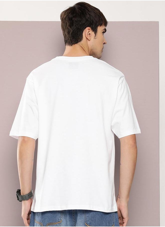 Dillinger - Seaside Puff Graphic Print Oversized T-Shirt by Styli - Image 1