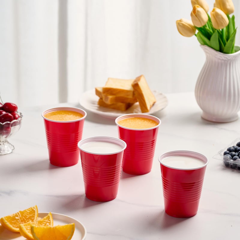 Lilymicky 240 Pack 12 oz Disposable Plastic Cups  Red Party Plastic Cups for Parties  Picnics and BBQ - Image 3