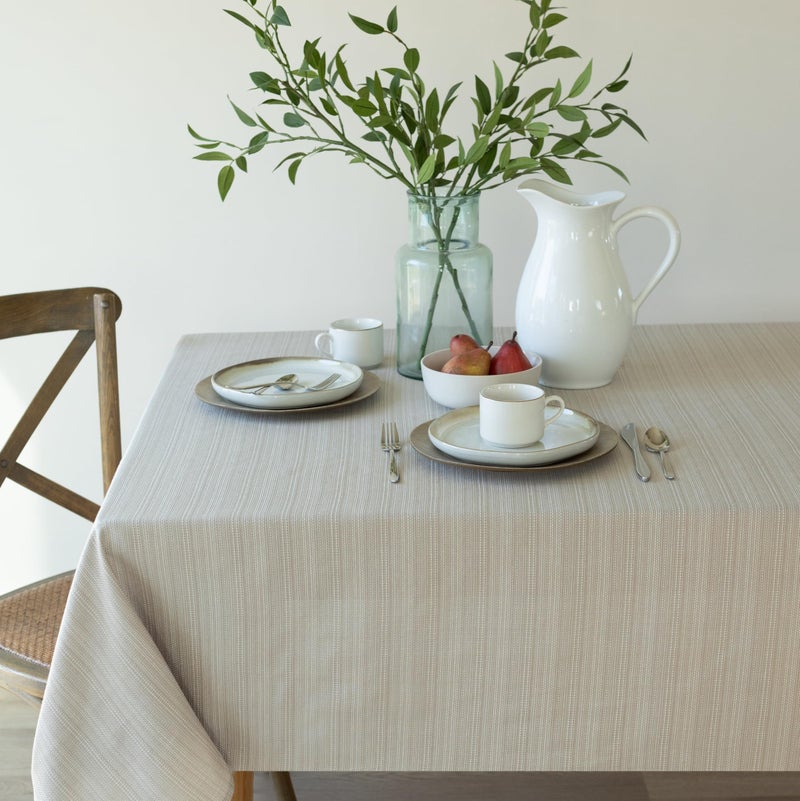 Benson Mills Cameron Textured Fabric Table Cloth, for Everyday Home Dining, Parties, Weddings & Holiday Tablecloths (60" x 120" Rectangular, Millennium Natural) - Image 5
