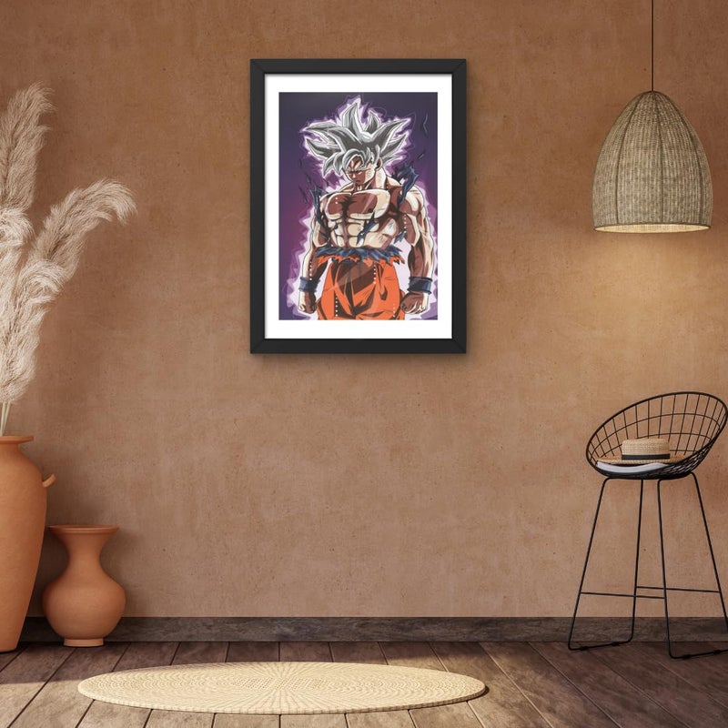 CRAFT QUEST Dragon ball Z Anime Poster Laminated Posters Framed Painting For Anime Naruto Fans Wall Decor Home Decor with Matte Black Frame 14 Inchs x 10 Inchs - Image 4