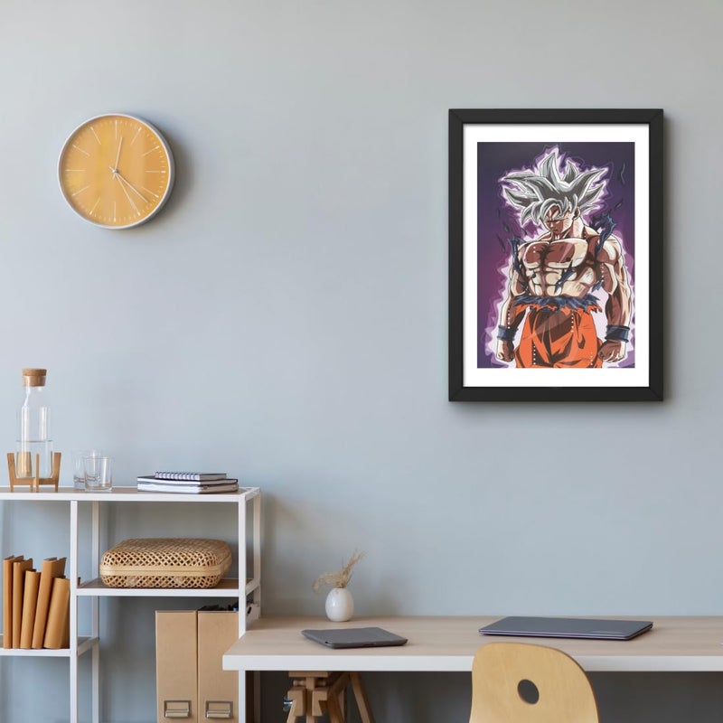 CRAFT QUEST Dragon ball Z Anime Poster Laminated Posters Framed Painting For Anime Naruto Fans Wall Decor Home Decor with Matte Black Frame 14 Inchs x 10 Inchs - Image 5