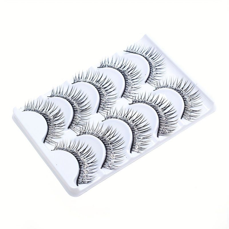 5 Pairs False Eyelashes Thick Sequins Glitter Stage Makeup 1.81LB - Image 5