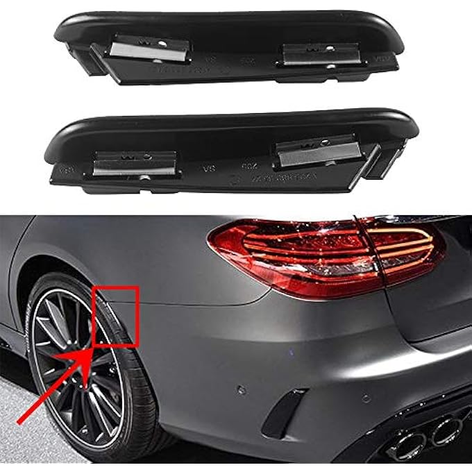 demulax Car Flare Extension Wheel Eyebrow Protector Lip Arch, for Mercedes, S205 W205 C200 C250 C300 C43 S213 E200 E250 E300 E43 AMG Bumper Spoiler - Image 3