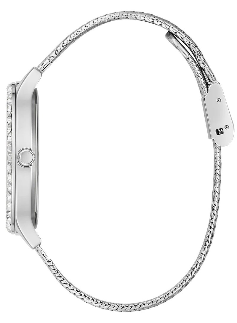 GUESS Dress Watch for Women, Quartz Movement, Analog Display, Silver Stainless Steel Strap-GW0402L1 - Image 2