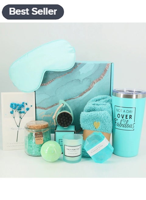 Gift Basket for Women - Birthday Gifts for Women, Gift Set for Women Contains 9 Unique Gift Ideas for Women, Relaxing Spa Treatment Package for Women, Gifts for Wife Besties Sisters