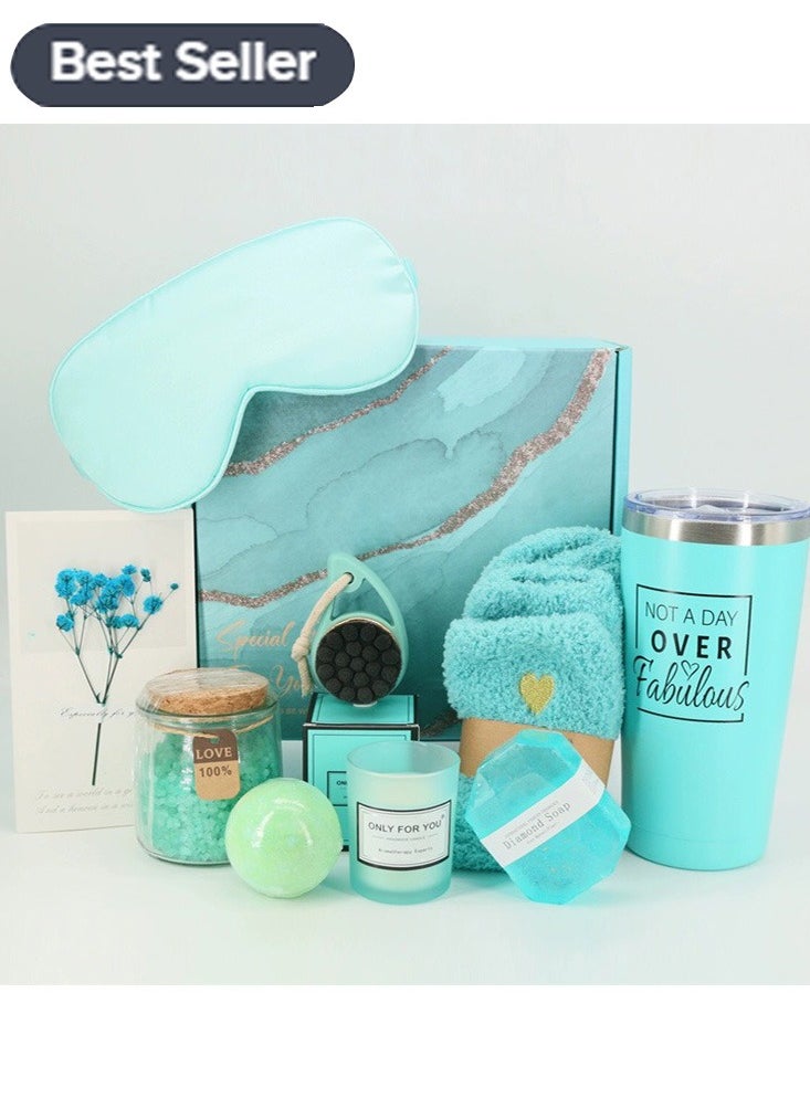 Gift Basket for Women - Birthday Gifts for Women, Gift Set for Women Contains 9 Unique Gift Ideas for Women, Relaxing Spa Treatment Package for Women, Gifts for Wife Besties Sisters