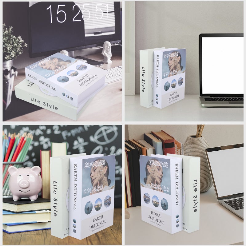 🏠 مجسمان كتب مودرن بسيط للتزيين والتصوير لمكتب المنزل ومتجر الشاي بتصاميم عشوائية - Image 5