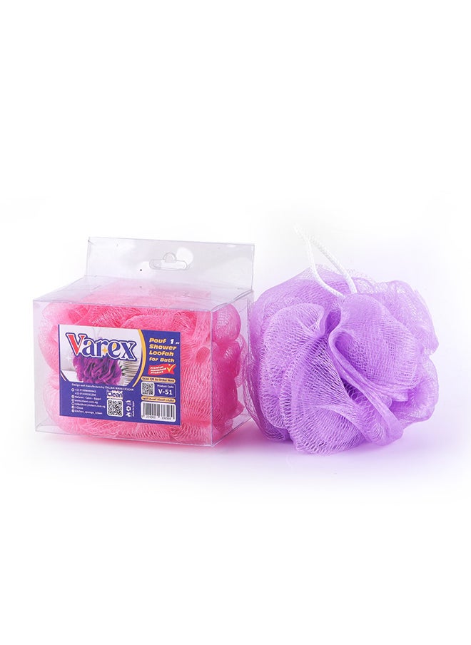 Varex Varex Pouf Shower Loofah for Bath - Box 1 Piece 