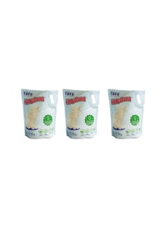 Kitty Sand Natural Tofu, Premium Quality, Plant-based, Flushable Clumping Cat Litter Pellets 6L/2.5kg - Pack of 3  - Image 1