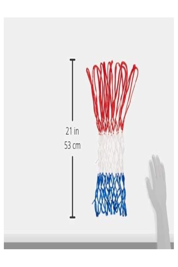 SPALDING Spalding RWB Heavy Duty Basketball Net – All-Weather, Durable Red White Blue Net - Image 4