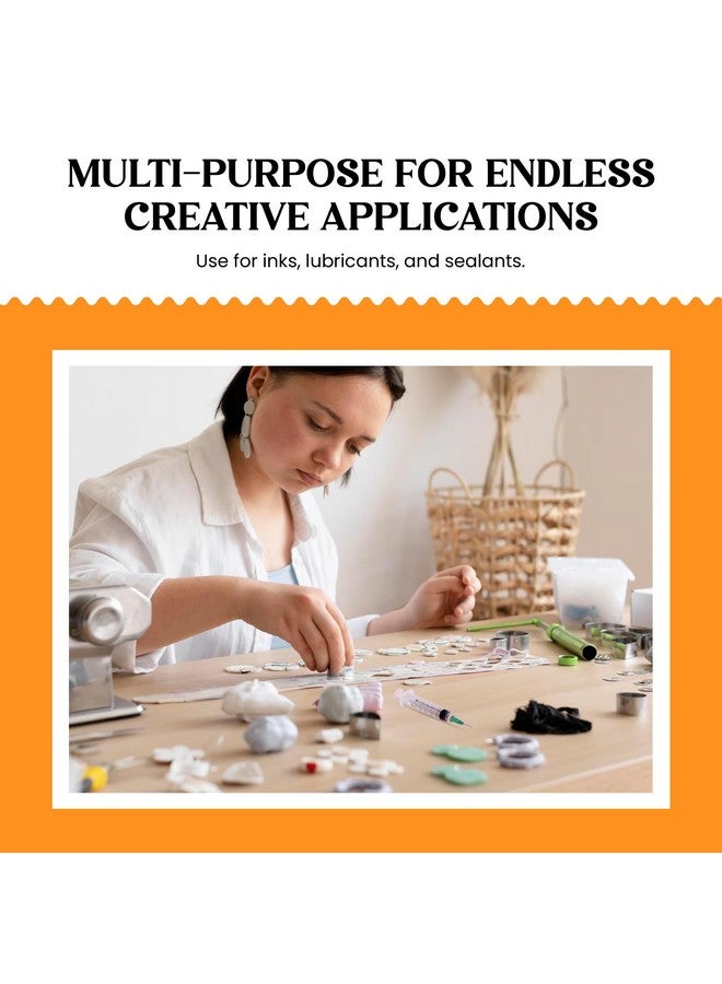 كرييتف هوبيز محقنة وضع الغراء Creative Hobbies® لأحجار الراين المسطحة والحرف اليدوية، 5 مل مع طرف دقيق برتقالي مقاس 15 - عبوة اقتصادية من 10 قطع - Image 5