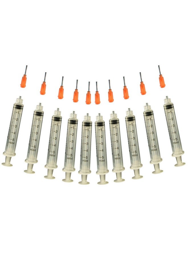 كرييتف هوبيز محقنة وضع الغراء Creative Hobbies® لأحجار الراين المسطحة والحرف اليدوية، 5 مل مع طرف دقيق برتقالي مقاس 15 - عبوة اقتصادية من 10 قطع - Image 1