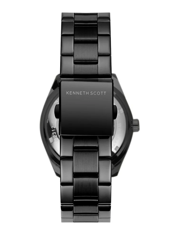 KENNETH SCOTT Men's Stainless Steel Mechanical Watch K22312-BBBB - 43 mm