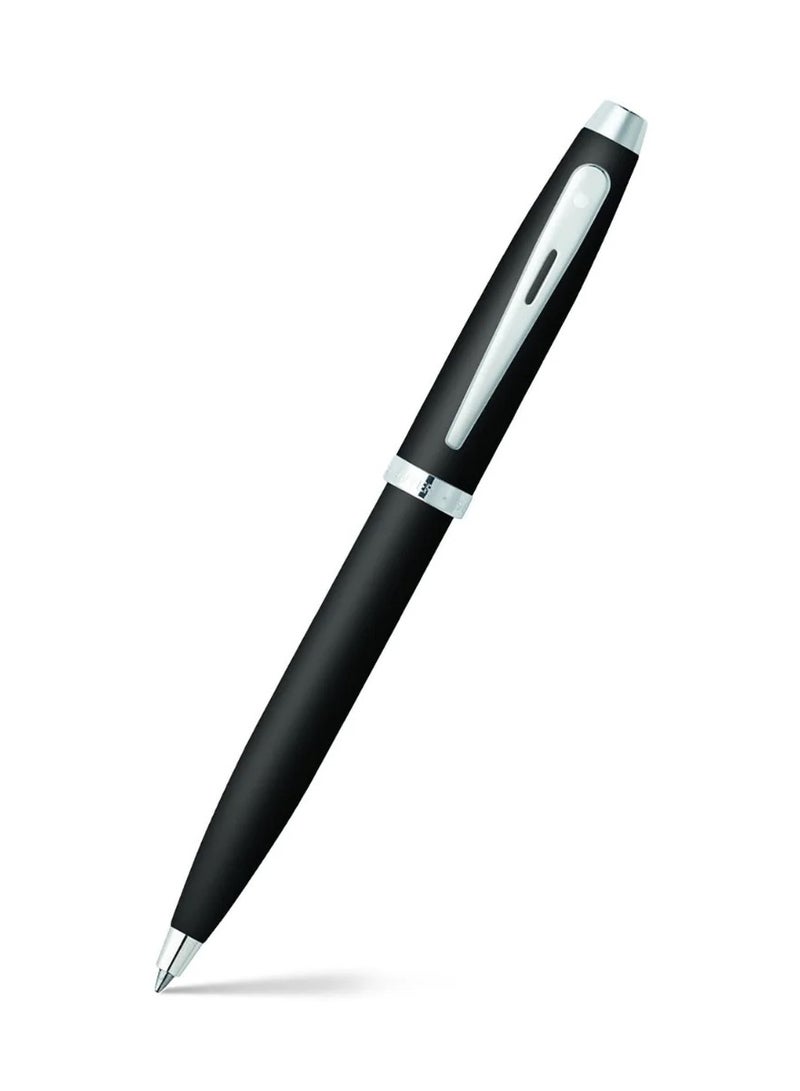 Sheaffer® 100 Matte Black Ballpoint Pen With Chrome Trims - Image 1