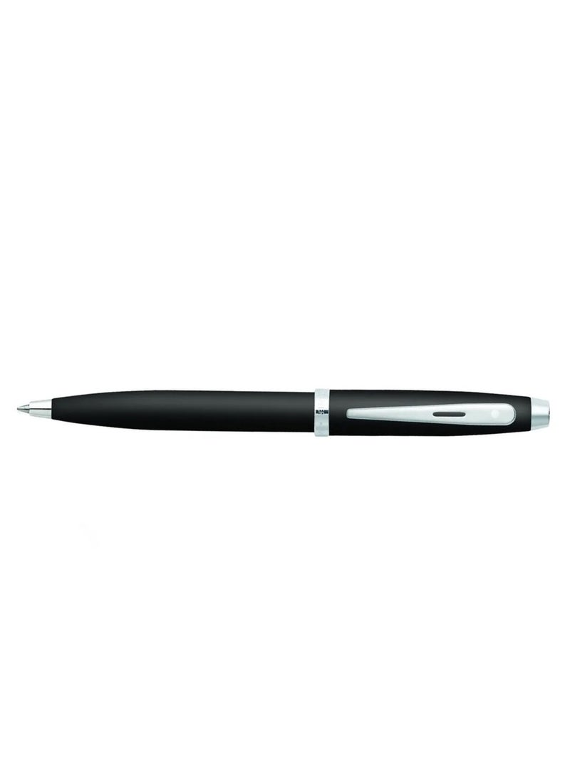 Sheaffer® 100 Matte Black Ballpoint Pen With Chrome Trims - Image 2