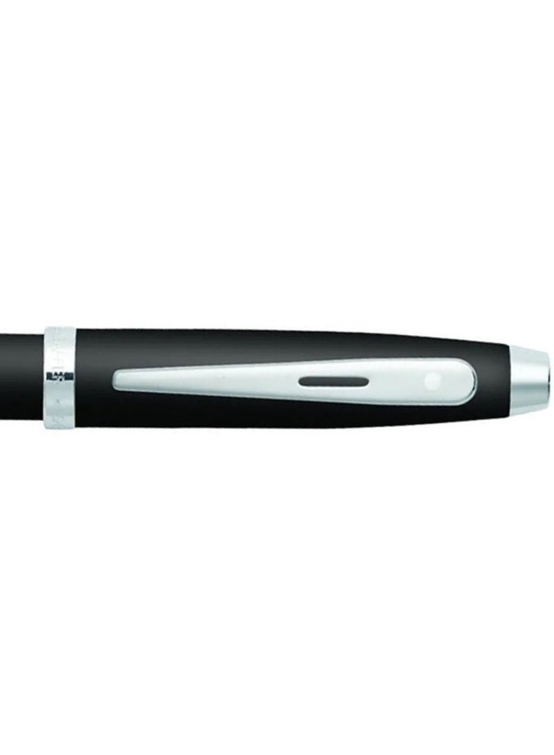 Sheaffer® 100 Matte Black Ballpoint Pen With Chrome Trims - Image 4