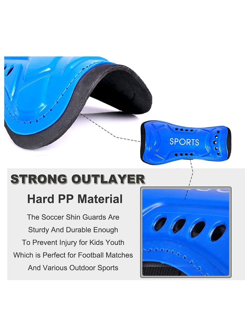 Excefore Youth Soccer Shin Guards for Kids Shin Pads and Shin Guard Sleeves Child Calf Protective Gear Protective Soccer Equipment for Boys Girls Toddler Teenagers 3-15 Years Old - Image 2