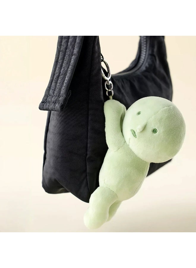 Smiski Plush Toy Keyring - Cute Sitting Stuffed Character Hanging Pendant Charm for Bags and Keys - Image 4