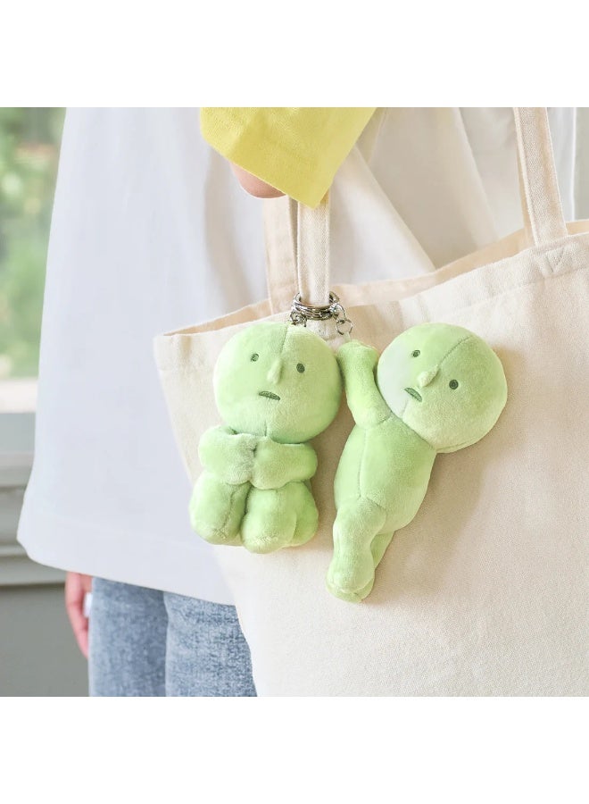 Smiski Plush Toy Keyring - Cute Sitting Stuffed Character Hanging Pendant Charm for Bags and Keys - Image 5