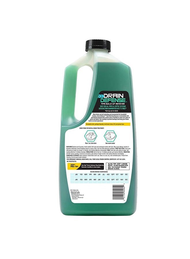 Zep Drain Defense Pipe Build Up Remover Green 64 oz ZLDC648 - Image 2