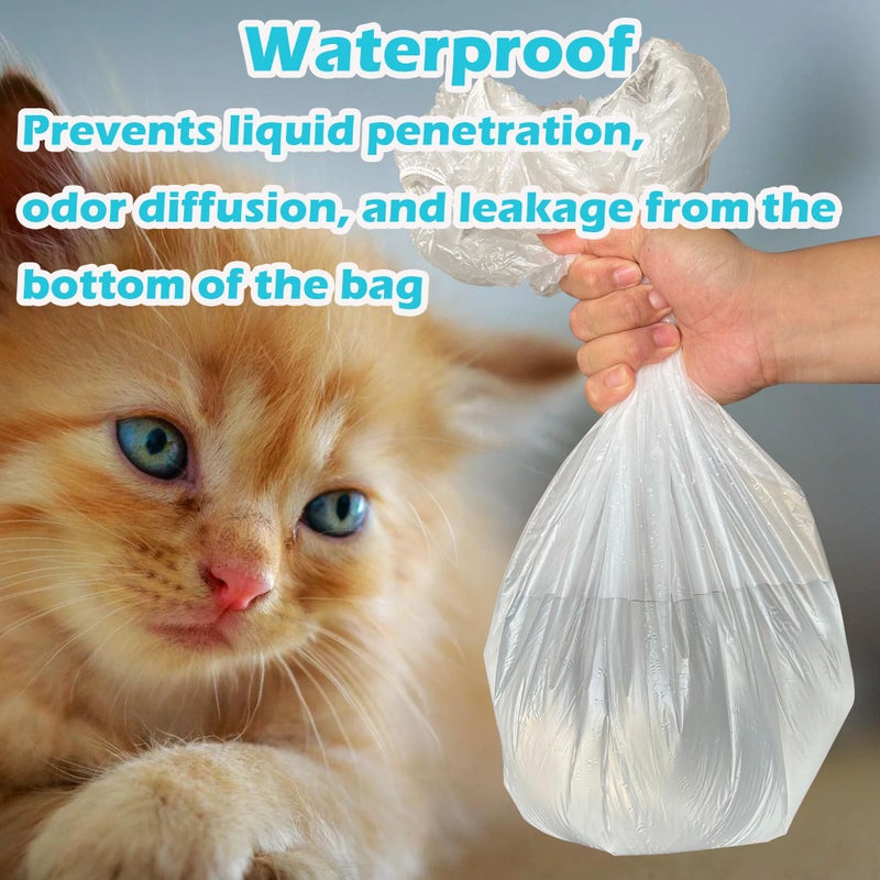TeurWone 50 Pack Litter Box Liners Compatible with Hooded Litter Box Cat, Elastic Band Trash Bags for Disposal of Cat Waste, Waterproof and Leak Proof (Black) - Image 4