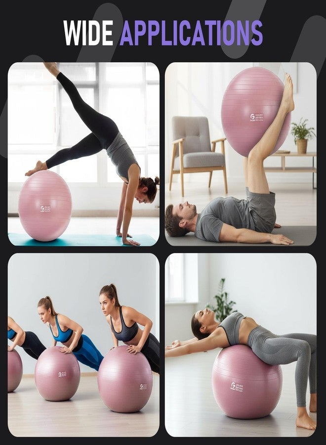 Gruper Yoga and Pilates Ball,4 Sizes 15 inch-30 inch Gym Ball for Fitness, Yoga, Workout, Pregnancy and Physical Therapy,Quick Pump Included,Great as Yoga Ball Chair for Office or Home Gym Equipment - Image 5
