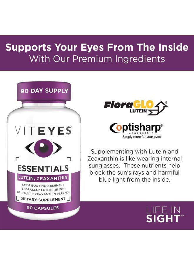 Viteyes Essentials Eye Health Dietary Supplement, Lutein & Zeaxanthin for Macular Support, 90 Capsules - Image 4