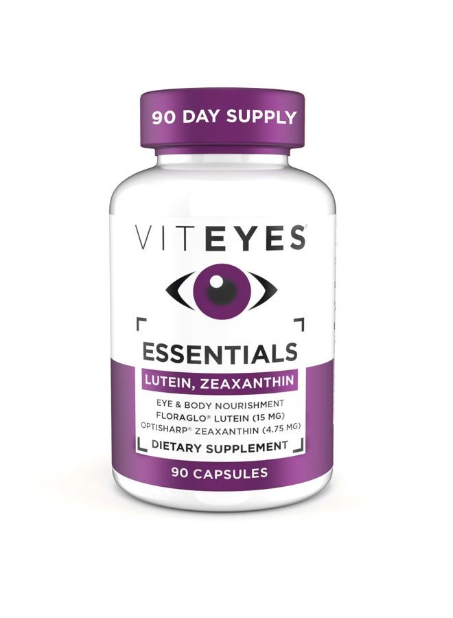 Viteyes Essentials Eye Health Dietary Supplement, Lutein & Zeaxanthin for Macular Support, 90 Capsules - Image 1