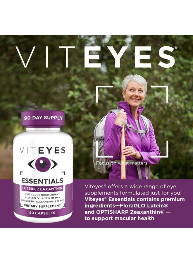 Viteyes Essentials Eye Health Dietary Supplement, Lutein & Zeaxanthin for Macular Support, 90 Capsules - Image 2